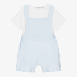 Babidu-Топ и голубой полукомбинезон из хлопка | Childrensalon Outlet