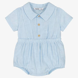 Babidu-Голубая рубашка и шорты из хлопка | Childrensalon Outlet