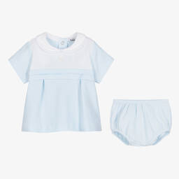 Babidu-Голубое платье и трусики из хлопка | Childrensalon Outlet