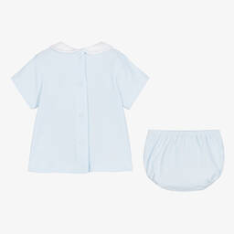 Babidu-Голубое платье и трусики из хлопка | Childrensalon Outlet