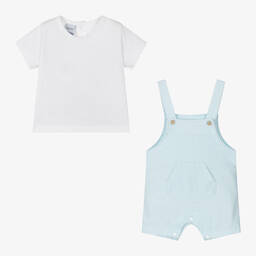 Babidu-Топ и шорты в голубую полоску на бретелях для малышей | Childrensalon Outlet