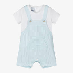 Babidu-Топ и шорты в голубую полоску на бретелях для малышей | Childrensalon Outlet