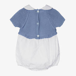 Babidu-Baby Boys Blue & White Shortie | Childrensalon Outlet