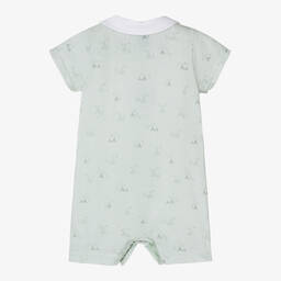 Babidu-Baby Boys Green Cotton Shortie | Childrensalon Outlet