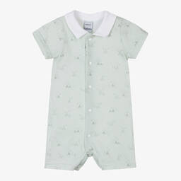 Babidu-Baby Boys Green Cotton Shortie | Childrensalon Outlet