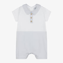 Babidu-Baby Boys Grey Cotton Shortie | Childrensalon Outlet