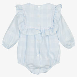 Babidu-Baby Girls Blue Cotton Shortie | Childrensalon Outlet