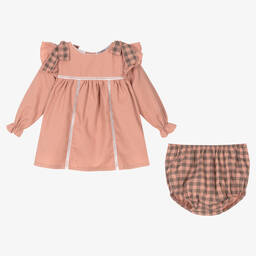 Babidu-Baby Girls Dusky Pink Dress | Childrensalon Outlet
