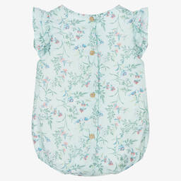 Babidu-Baby Girls Green Floral Shortie | Childrensalon Outlet