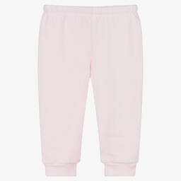 Babidu-Baby Girls Pink Cotton Joggers | Childrensalon Outlet