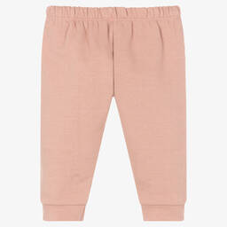 Babidu-Baby Girls Pink Cotton Joggers | Childrensalon Outlet