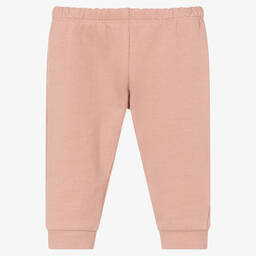 Babidu-Baby Girls Pink Cotton Joggers | Childrensalon Outlet