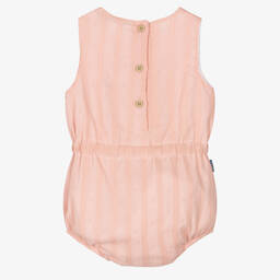 Babidu-Baby Girls Pink Cotton Shortie | Childrensalon Outlet