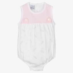 Babidu-Baby Girls Pink Cotton Shortie | Childrensalon Outlet