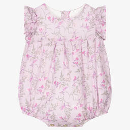 Babidu-Baby Girls Pink Floral Shortie | Childrensalon Outlet