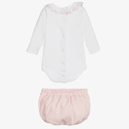 Babidu-Baby Girls Pink Shorts Set | Childrensalon Outlet