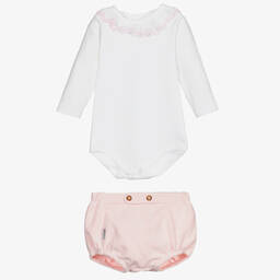 Babidu-Baby Girls Pink Shorts Set | Childrensalon Outlet