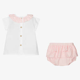 Babidu-Baby Girls Pink Shorts Set | Childrensalon Outlet