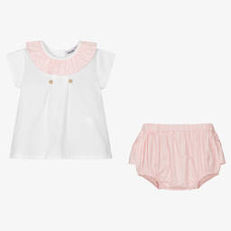 Babidu-Baby Girls Pink Shorts Set | Childrensalon Outlet