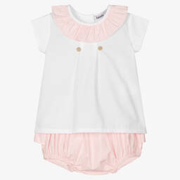 Babidu-Baby Girls Pink Shorts Set | Childrensalon Outlet