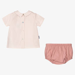 Babidu-Baby Girls Pink Shorts Set | Childrensalon Outlet