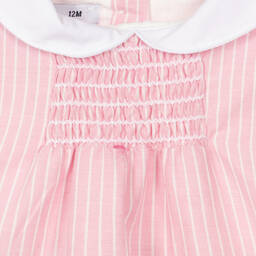 Babidu-Baby Girls Pink Smocked Dress | Childrensalon Outlet