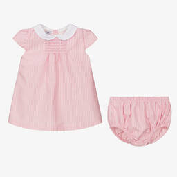 Babidu-Baby Girls Pink Smocked Dress | Childrensalon Outlet