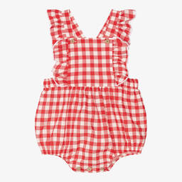 Babidu-Baby Girls Red Gingham Shortie | Childrensalon Outlet