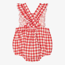 Babidu-Baby Girls Red Gingham Shortie | Childrensalon Outlet