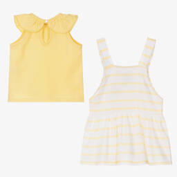 Babidu-Baby Girls Yellow Dress Set | Childrensalon Outlet