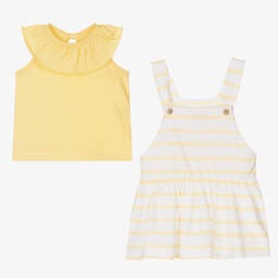 Babidu-Baby Girls Yellow Dress Set | Childrensalon Outlet