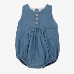 Babidu-Blue Chambray Shortie | Childrensalon Outlet