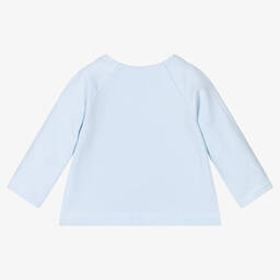 Babidu-Blue Cotton Jersey Baby Top | Childrensalon Outlet