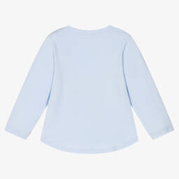 Babidu-Blue Cotton Jersey Sweatshirt | Childrensalon Outlet