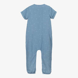 Babidu-Blue Cotton Jumpsuit | Childrensalon Outlet