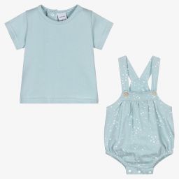 Babidu-Футболка и песочник из хлопка голубого цвета | Childrensalon Outlet