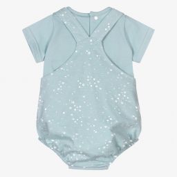 Babidu-Футболка и песочник из хлопка голубого цвета | Childrensalon Outlet