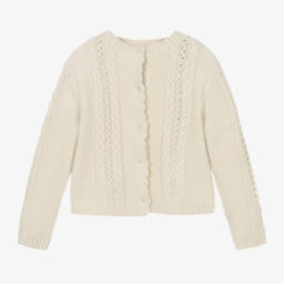 بابيدو -كارديغان محبوك كابل لون بيج | Childrensalon Outlet