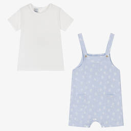 Babidu-Футболка и голубой полукомбинезон из хлопка | Childrensalon Outlet