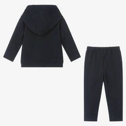Babidu-Boys Blue Cotton Tracksuit | Childrensalon Outlet