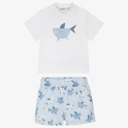 Babidu-Комплект синий с акулами для мальчиков | Childrensalon Outlet