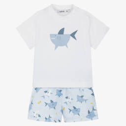 Babidu-Комплект синий с акулами для мальчиков | Childrensalon Outlet