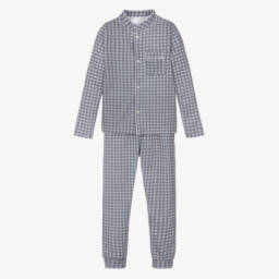 Babidu-Boys Checked Cotton Sleepwear Set | Childrensalon Outlet