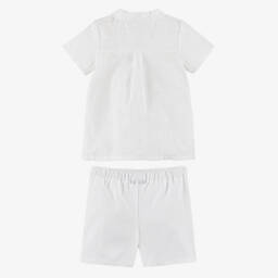Babidu-Boys Classic White Short Ensemble | Childrensalon Outlet