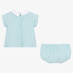Babidu-طقم شورت أطفال ولادي قطن جيرسي لون أخضر أكوا | Childrensalon Outlet