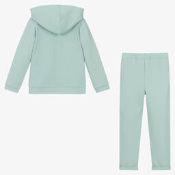 Babidu-Boys Green Cotton Tracksuit | Childrensalon Outlet