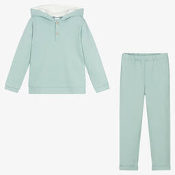 Babidu-Boys Green Cotton Tracksuit | Childrensalon Outlet