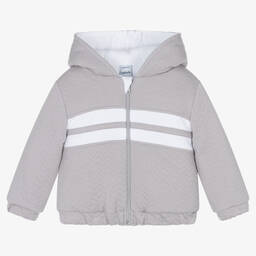 Babidu-Boys Grey Padded Cotton Jacket | Childrensalon Outlet