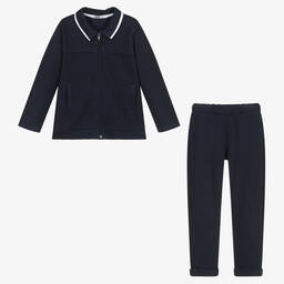 Babidu-Boys Navy Blue Trouser Set | Childrensalon Outlet