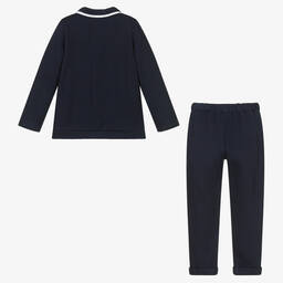 Babidu-Boys Navy Blue Trouser Set | Childrensalon Outlet